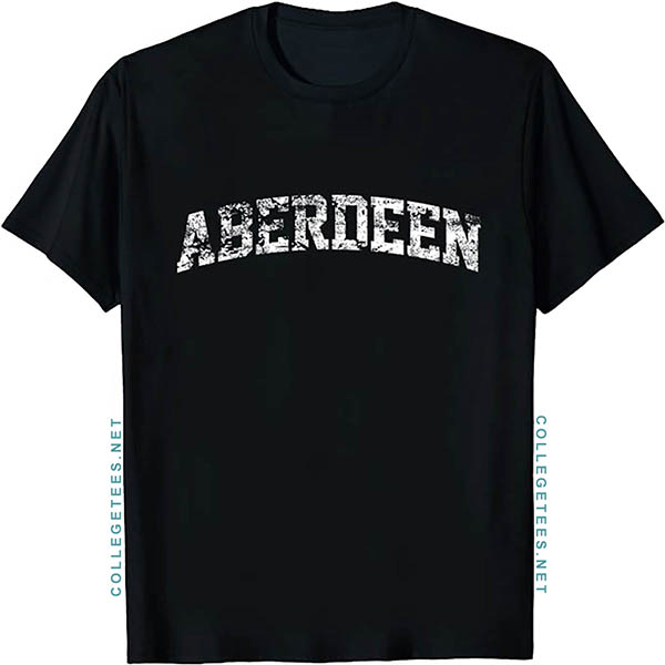 Aberdeen Arch Vintage Retro College Athletic Sports T-Shirt