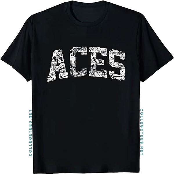 Aces Arch Vintage Retro College Athletic Sports T-Shirt
