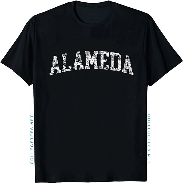 Alameda Arch Vintage Retro College Athletic Sports T-Shirt