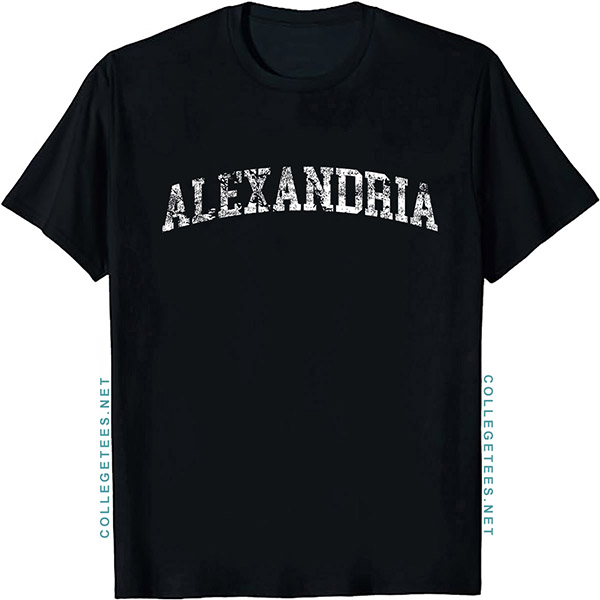 Alexandria Arch Vintage Retro College Athletic Sports T-Shirt