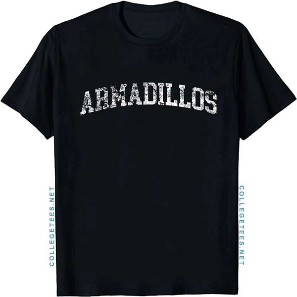 Armadillos Arch Vintage Retro College Athletic Sports T-Shirt