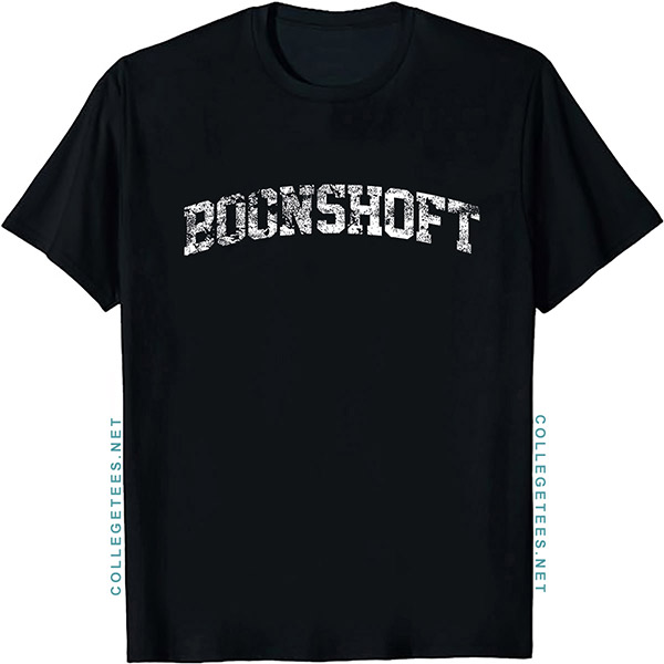 Boonshoft Arch Vintage Retro College Athletic Sports T-Shirt