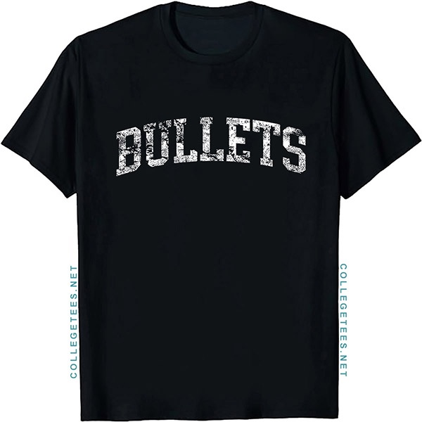 Bullets Arch Vintage Retro College Athletic Sports T-Shirt