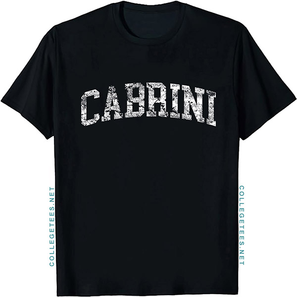Cabrini Arch Vintage Retro College Athletic Sports T-Shirt