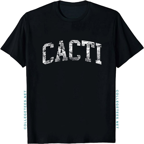 Cacti Arch Vintage Retro College Athletic Sports T-Shirt