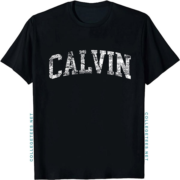 Calvin Arch Vintage Retro College Athletic Sports T-Shirt