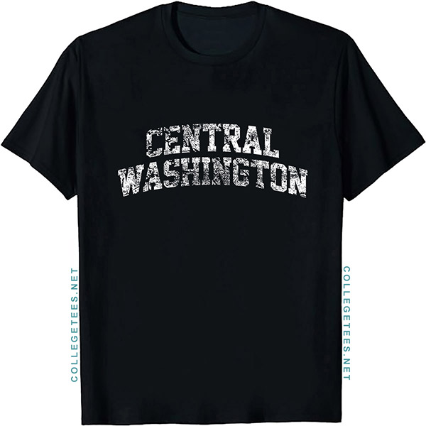 Central Washington Arch Vintage Retro College Athletic Sports T-Shirt