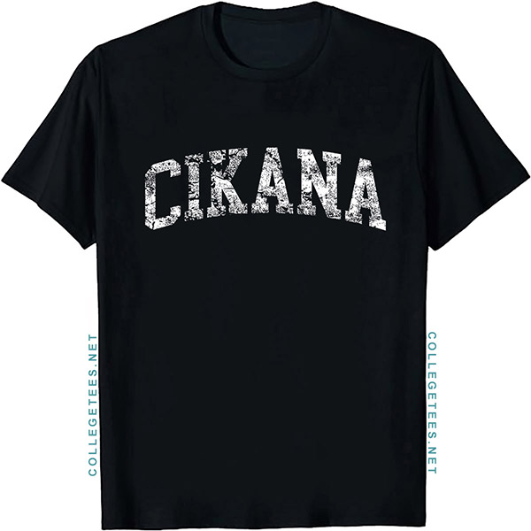 Cikana Arch Vintage Retro College Athletic Sports T-Shirt
