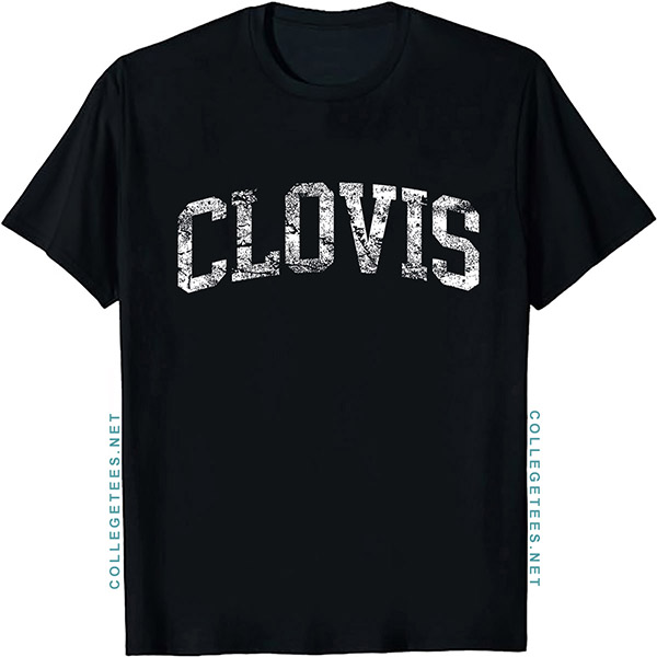 Clovis Arch Vintage Retro College Athletic Sports T-Shirt