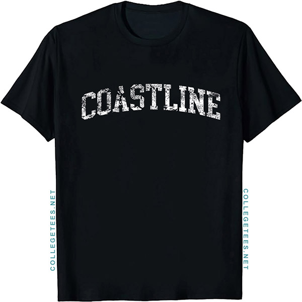 Coastline Arch Vintage Retro College Athletic Sports T-Shirt