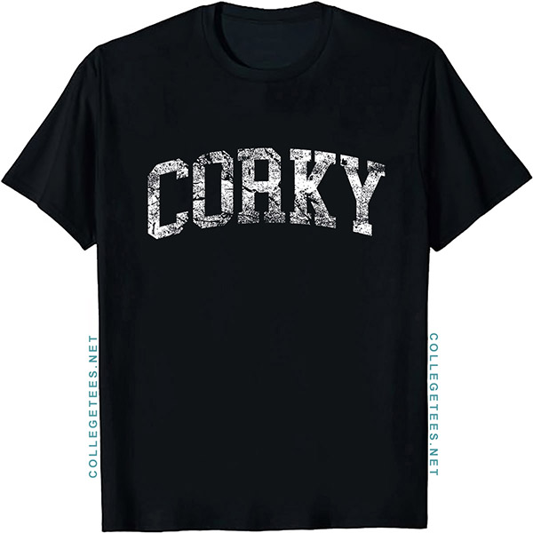 Corky Arch Vintage Retro College Athletic Sports T-Shirt