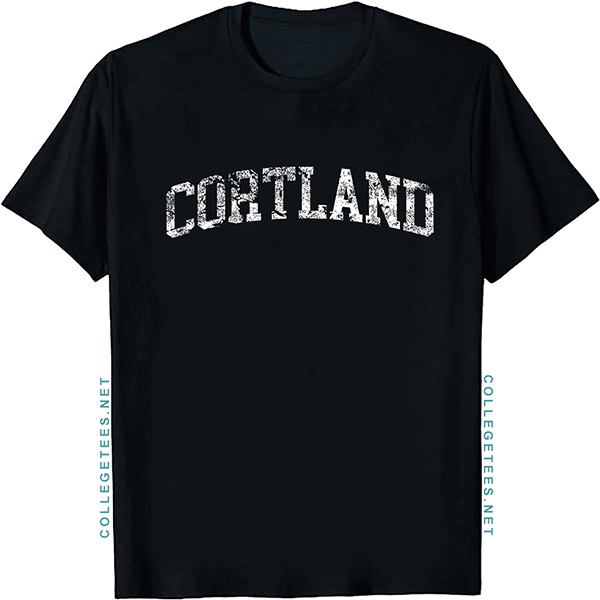 Cortland Arch Vintage Retro College Athletic Sports T-Shirt