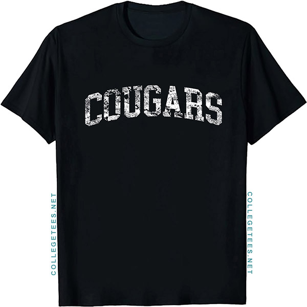 Cougars Arch Vintage Retro College Athletic Sports T-Shirt
