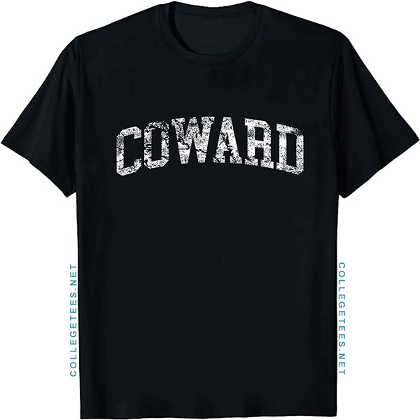Coward Arch Vintage Retro College Athletic Sports T-Shirt