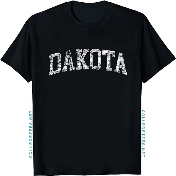 Dakota Arch Vintage Retro College Athletic Sports T-Shirt
