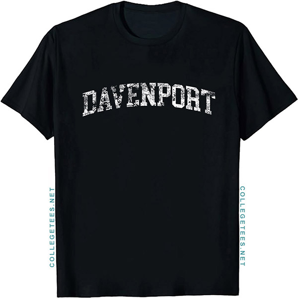 Davenport Arch Vintage Retro College Athletic Sports T-Shirt