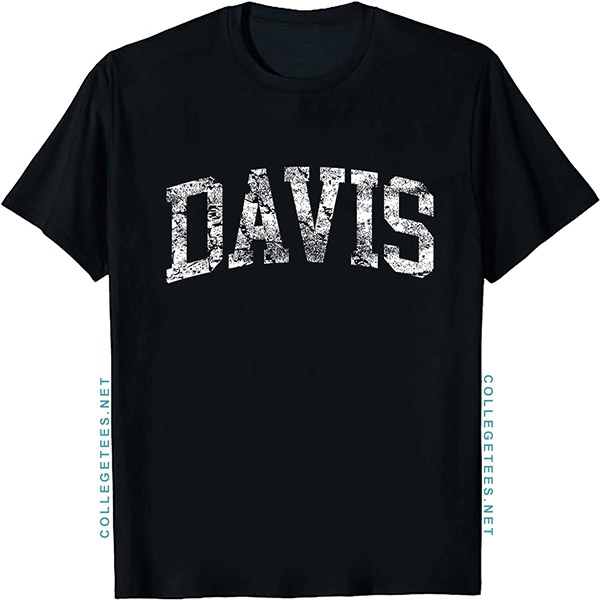 Davis Arch Vintage Retro College Athletic Sports T-Shirt