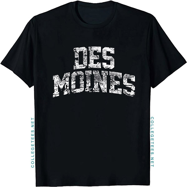 Des Moines Arch Vintage Retro College Athletic Sports T-Shirt