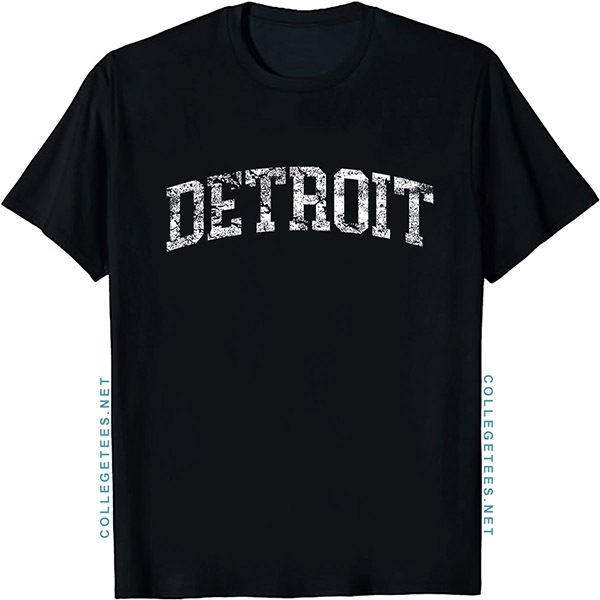 Detroit Arch Vintage Retro College Athletic Sports T-Shirt