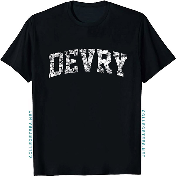 DeVry Arch Vintage Retro College Athletic Sports T-Shirt