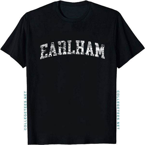 Earlham Arch Vintage Retro College Athletic Sports T-Shirt