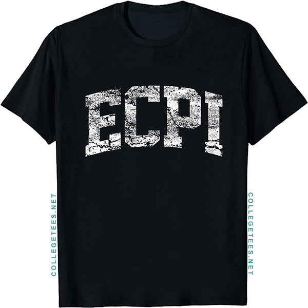 ECPI Arch Vintage Retro College Athletic Sports T-Shirt