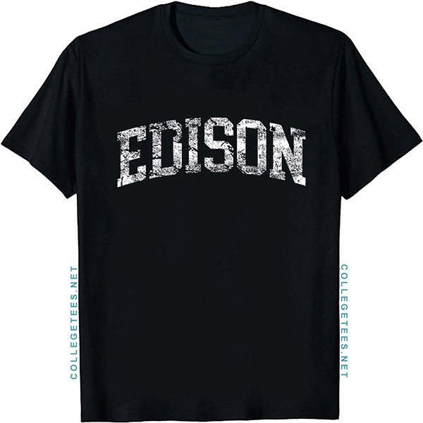 Edison Arch Vintage Retro College Athletic Sports T-Shirt