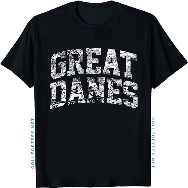 Great Danes Arch Vintage Retro College Athletic Sports T-Shirt