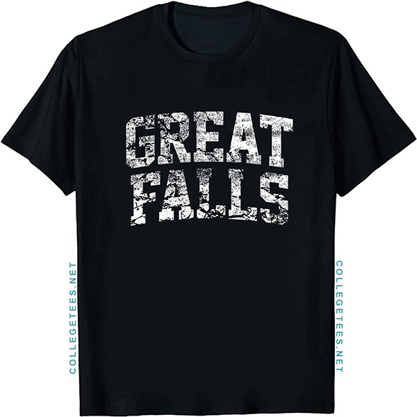 Great Falls Arch Vintage Retro College Athletic Sports T-Shirt