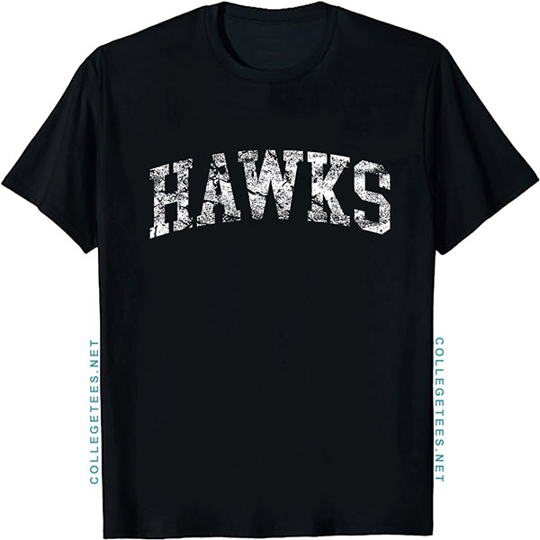 Hawks Arch Vintage Retro College Athletic Sports T-Shirt