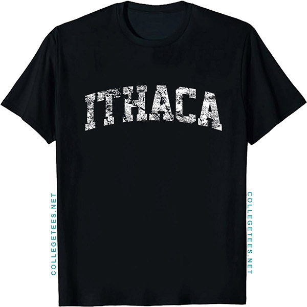 Ithaca Arch Vintage Retro College Athletic Sports T-Shirt