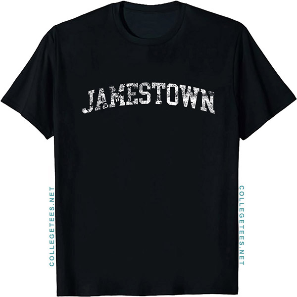 Jamestown Arch Vintage Retro College Athletic Sports T-Shirt