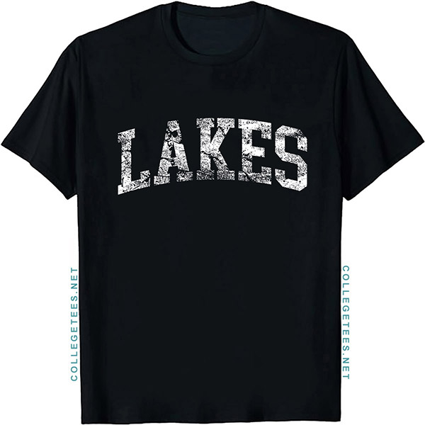 Lakes Arch Vintage Retro College Athletic Sports T-Shirt