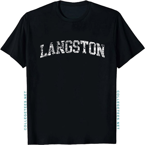 Langston Arch Vintage Retro College Athletic Sports T-Shirt