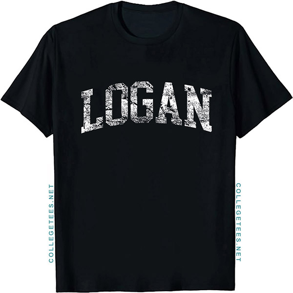 Logan Arch Vintage Retro College Athletic Sports T-Shirt