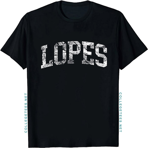 Lopes Arch Vintage Retro College Athletic Sports T-Shirt