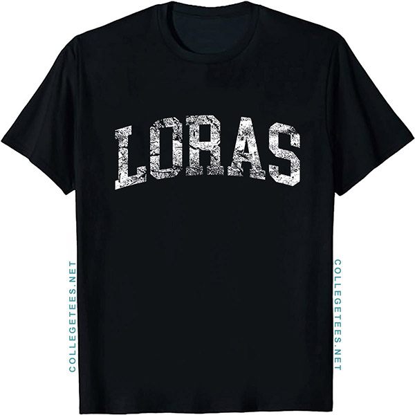 Loras Arch Vintage Retro College Athletic Sports T-Shirt