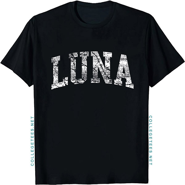 Luna Arch Vintage Retro College Athletic Sports T-Shirt
