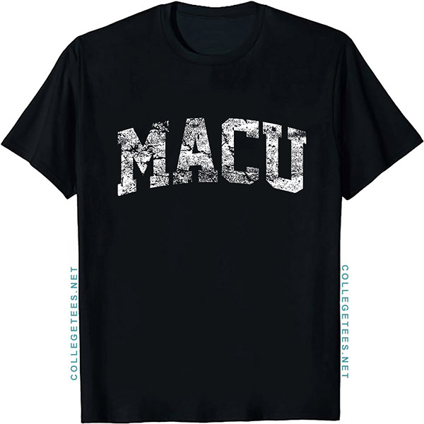 MACU Arch Vintage Retro College Athletic Sports T-Shirt