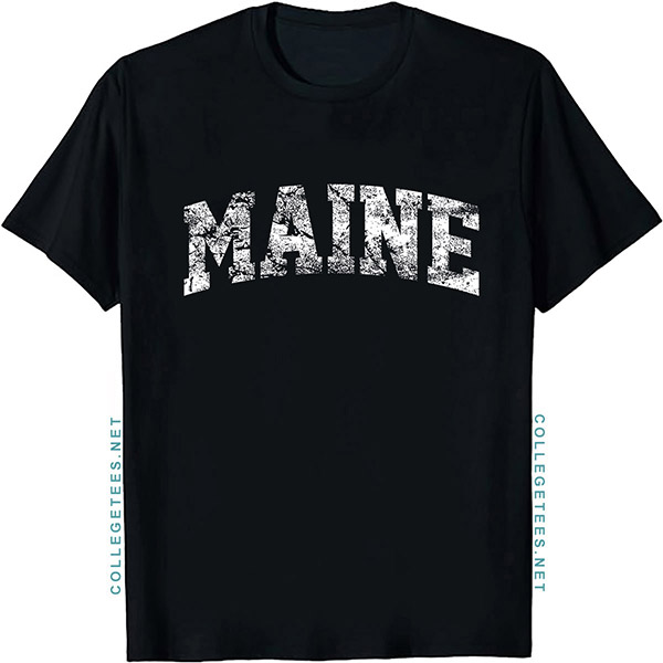 Maine Arch Vintage Retro College Athletic Sports T-Shirt