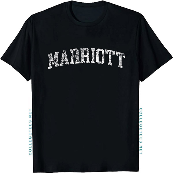 Marriott Arch Vintage Retro College Athletic Sports T-Shirt
