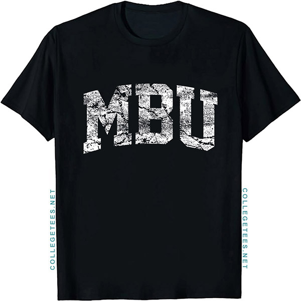 MBU Arch Vintage Retro College Athletic Sports T-Shirt