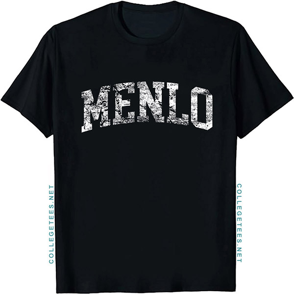 Menlo Arch Vintage Retro College Athletic Sports T-Shirt