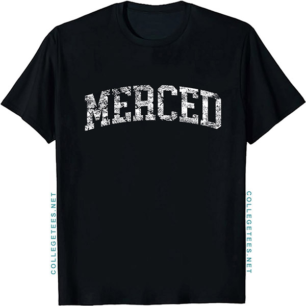 Merced Arch Vintage Retro College Athletic Sports T-Shirt