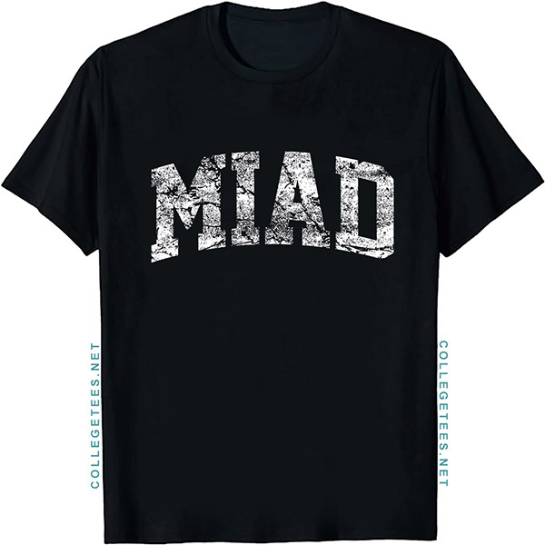 MIAD Arch Vintage Retro College Athletic Sports T-Shirt