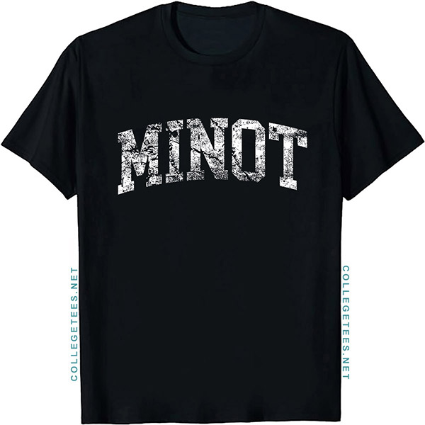 Minot Arch Vintage Retro College Athletic Sports T-Shirt