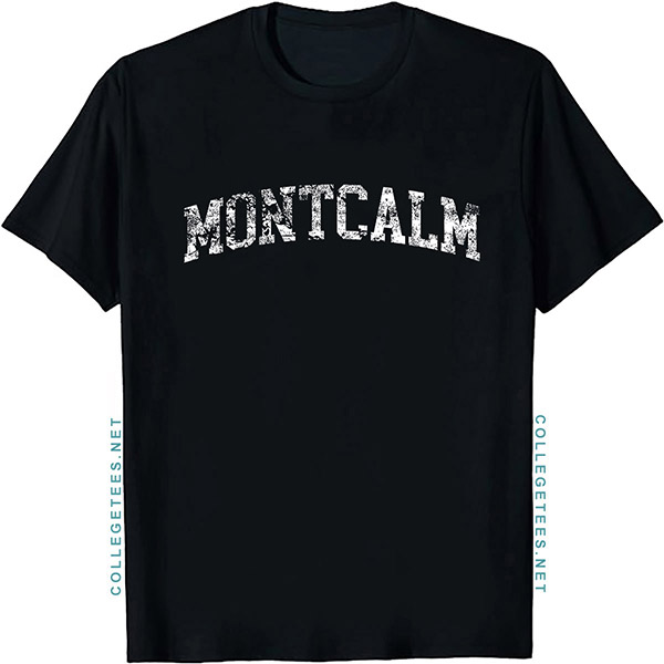 Montcalm Arch Vintage Retro College Athletic Sports T-Shirt