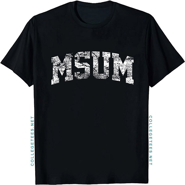 MSUM Arch Vintage Retro College Athletic Sports T-Shirt