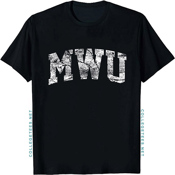 MWU Arch Vintage Retro College Athletic Sports T-Shirt