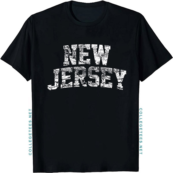 New Jersey Arch Vintage Retro College Athletic Sports T-Shirt